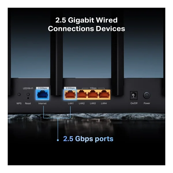 Tp-Link Archer Be400 5 Port 6500 Mbps Router - Görsel 7