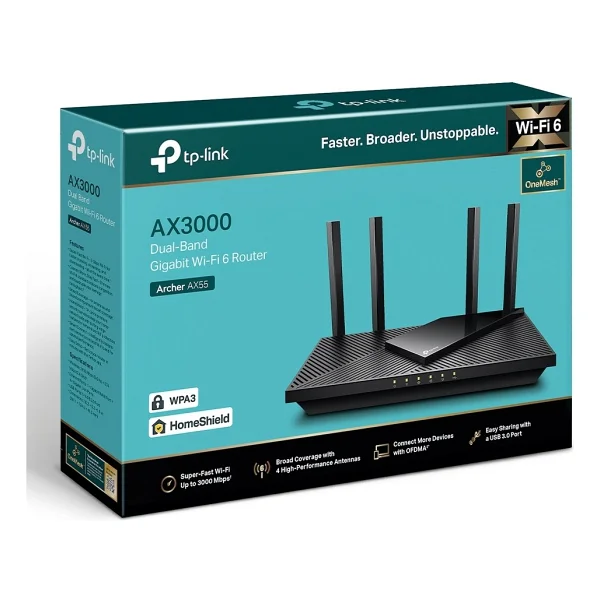 Tp-Link Archer Ax55 Ax3000 4 Port 3000 Mbps Router - Görsel 4
