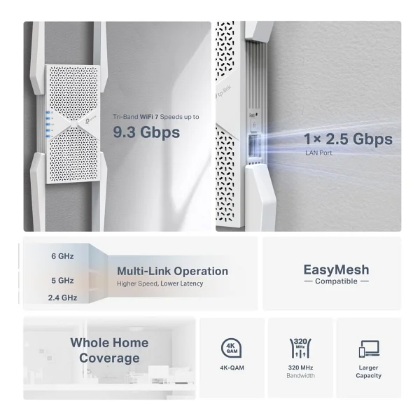 Tp-Link Re655be 11000 Mbps Wi-Fi Güçlendirici - Görsel 5
