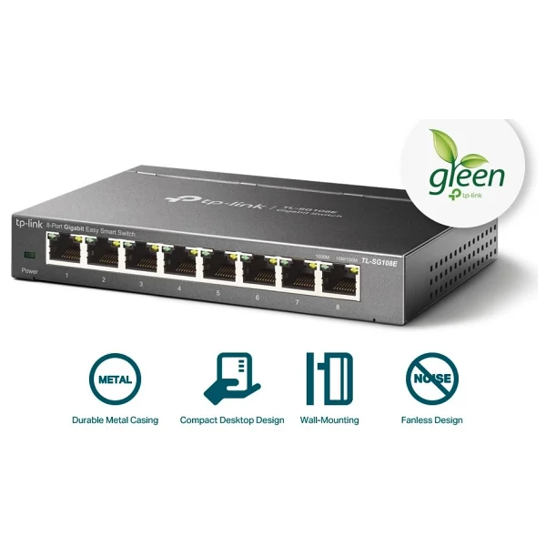 Tp-Link Tl-Sg108e 8 Port 10/100/1000 Mbps Gigabit Switch - Görsel 6