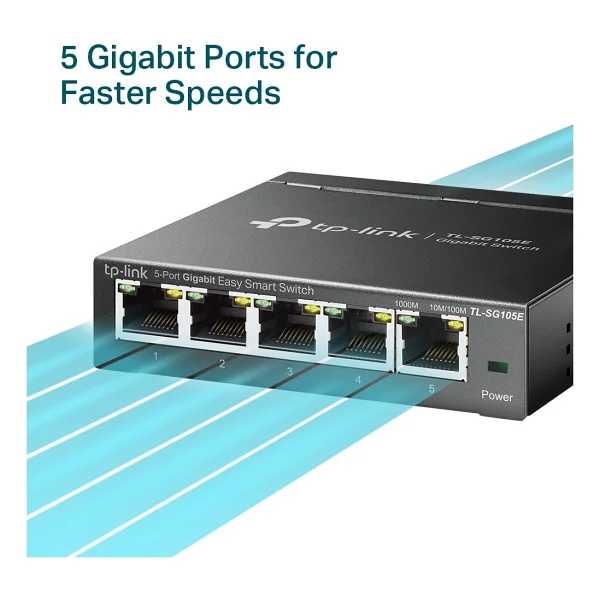 Tp-Link Tl-Sg105e 5 Port 10/100/1000 Mbps Gigabit Switch - Görsel 5