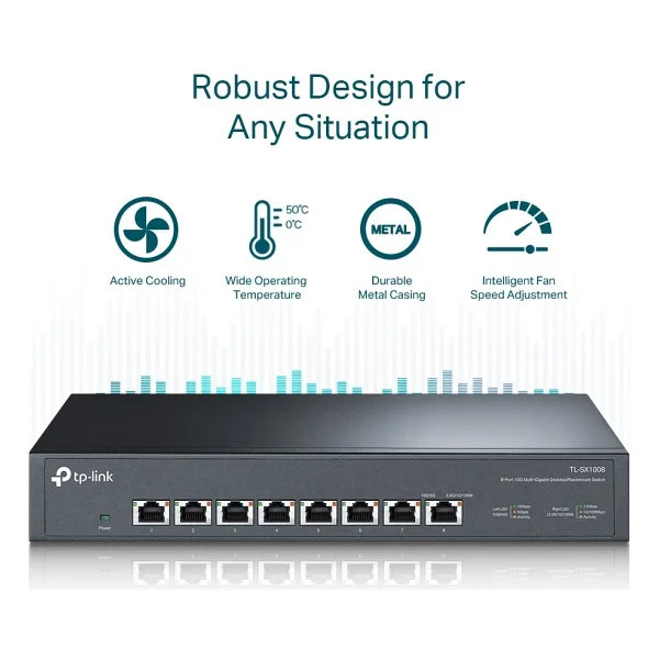 Tp-Link Tl-Sx1008 8 Port 10/100/1000 Mbps Gigabit Switch - Görsel 8