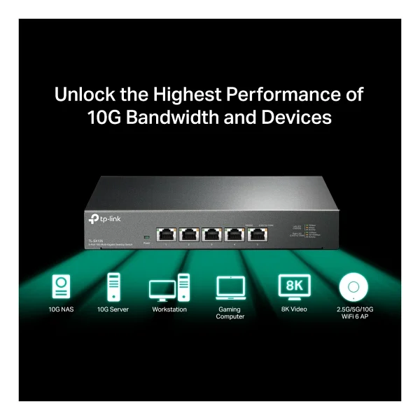Tp-Link Tl-Sx105 5 Port 10/100/1000 Mbps Gigabit Switch - Görsel 6