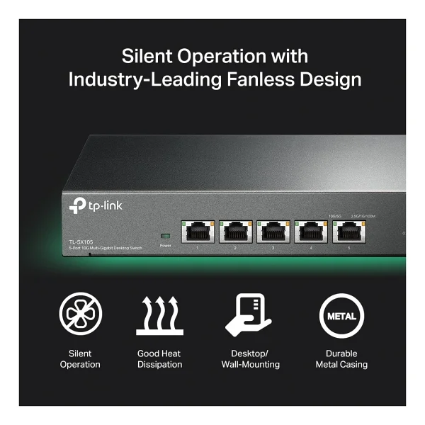 Tp-Link Tl-Sx105 5 Port 10/100/1000 Mbps Gigabit Switch - Görsel 8