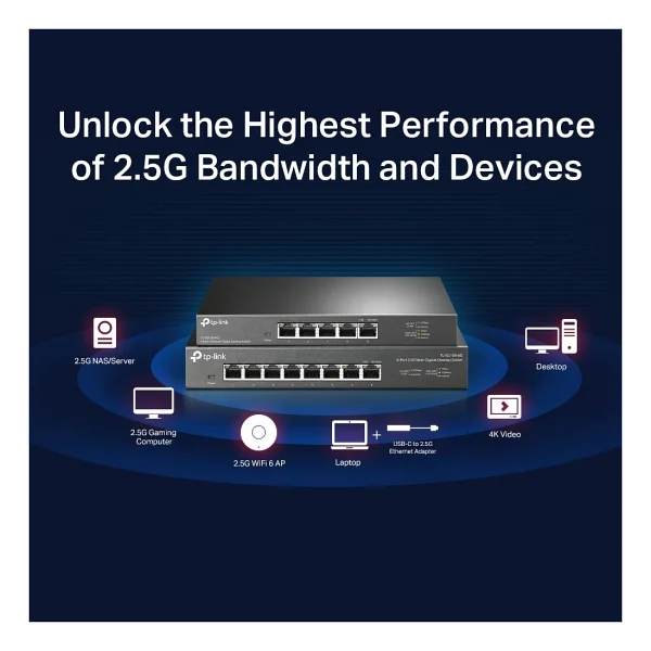 Tp-Link Tl-Sg105-M2 5 Port 2.5g Gigabit Switch - Görsel 5