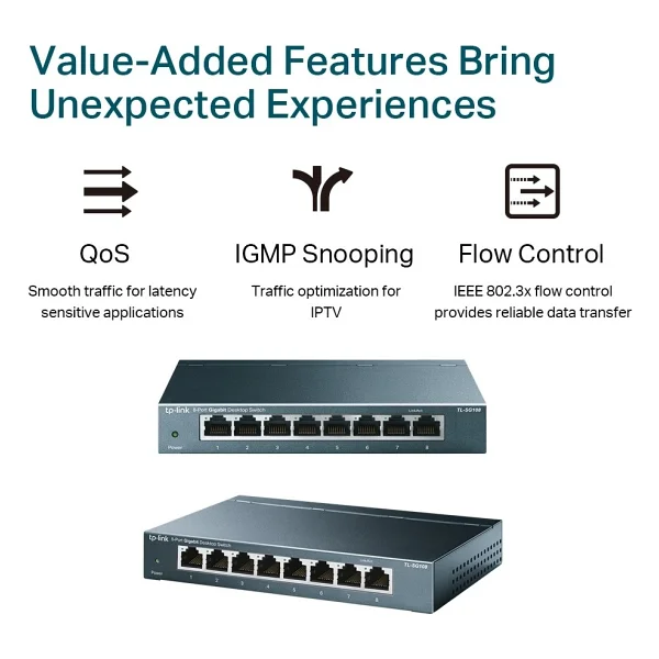 Tp-Link Tl-Sg108 8 Port 10/100/1000 Mbps Gigabit Switch - Görsel 5