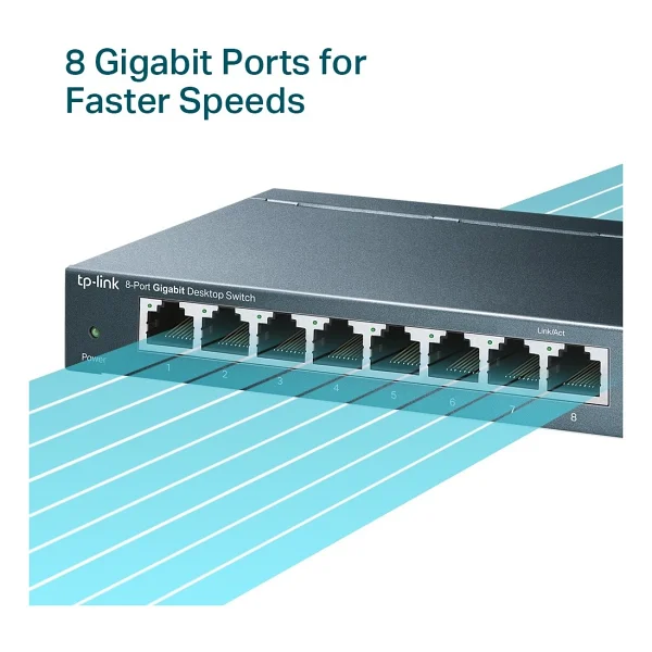 Tp-Link Tl-Sg108 8 Port 10/100/1000 Mbps Gigabit Switch - Görsel 6