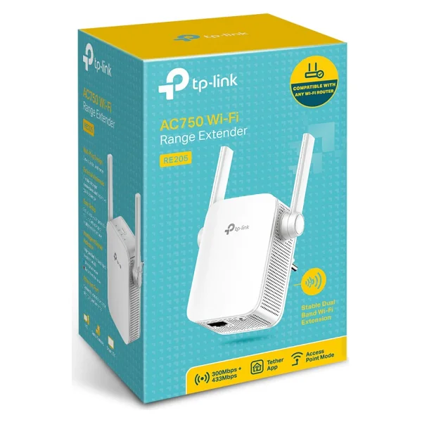 TP-Link RE205 750 Mbps Wifi Güçlendirici - Görsel 4