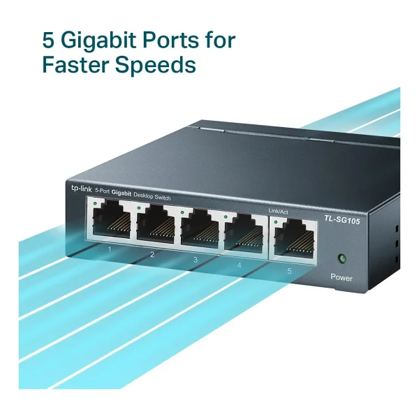 Tp-Link Tl-Sg105 5 Port 10/100/1000 Mbps Gigabit Switch - Görsel 6