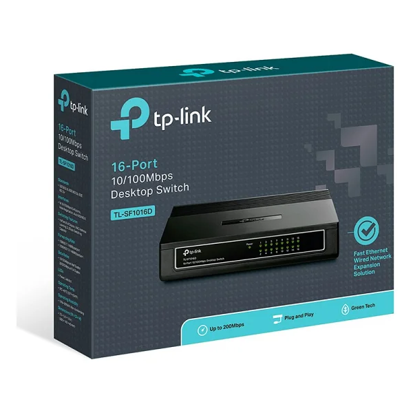 Tp-Link Tl-Sf1016d 16 Port 10/100 Mbps Switch - Görsel 4