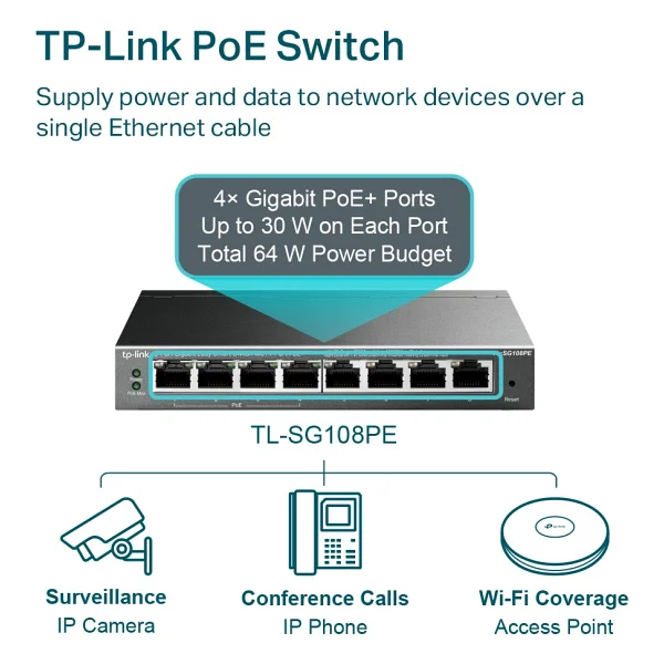 Tp-Link Tl-Sg108pe 8 Port Switch - Görsel 5