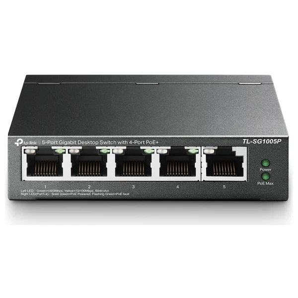 Tp-Link Tl-Sg1005p 5 Port 10/100/1000 Mbps Gigabit Switch - Görsel 6