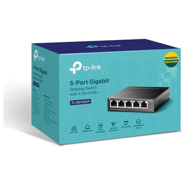 Tp-Link Tl-Sg1005p 5 Port 10/100/1000 Mbps Gigabit Switch - Görsel 2