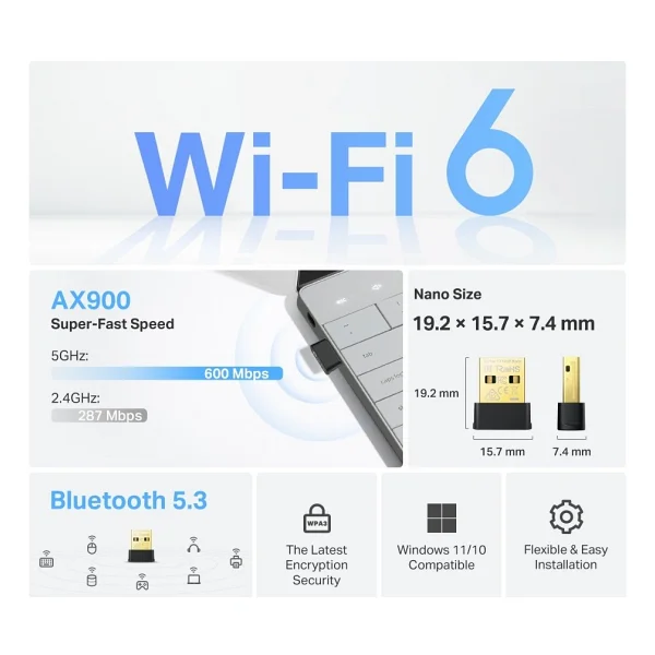Tp-Link Archer Tx10ub Nano 900 Mbps Kablosuz Ağ Adaptörü - Görsel 8