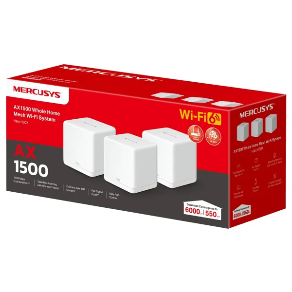 Mercusys Halo H60x 1500 Mbps 3'lü Router - Görsel 4