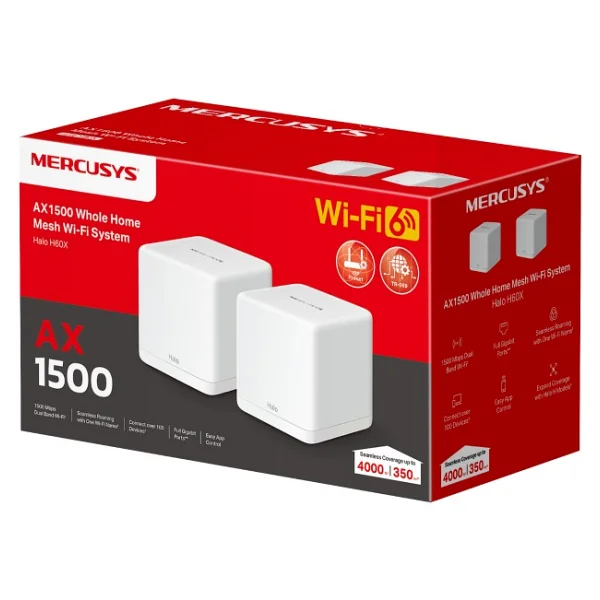Mercusys Halo H60x 1500 Mbps 2'li Router - Görsel 3