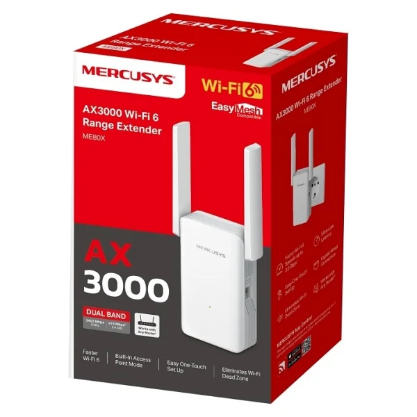 Mercusys Me80x 3000 Mbps Wi-Fi Güçlendirici - Görsel 3