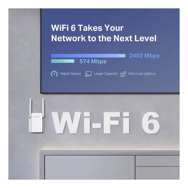 Mercusys Me80x 3000 Mbps Wi-Fi Güçlendirici - Görsel 5