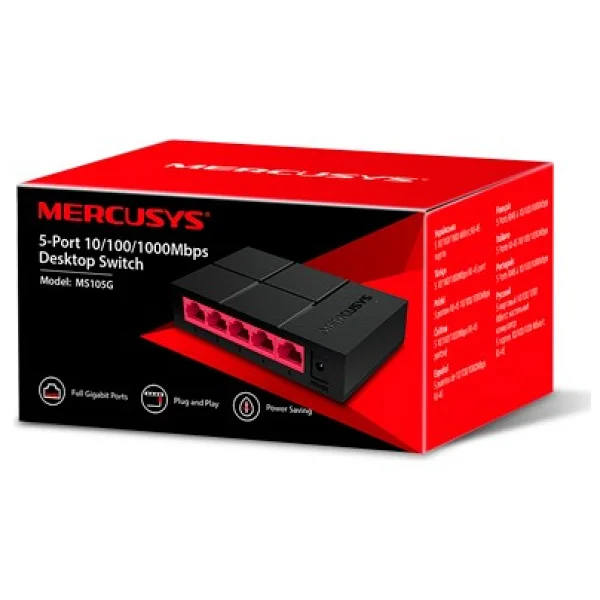Mercusys Ms105g 5 Port 10/100/1000 Mbps Gigabit Switch - Görsel 4