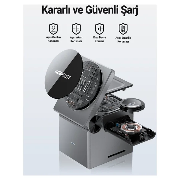 Acefast E18 Kablosuz Hızlı Şarj Aleti - Görsel 5