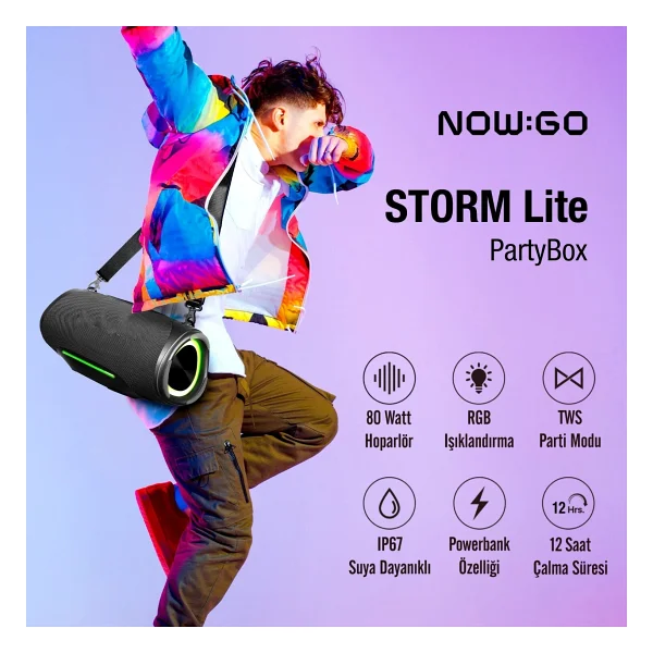 Nowgo Storm Lite Bluetooth Hoparlör - Görsel 5