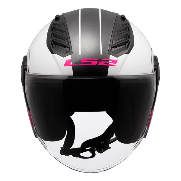 Ls2 Airflow 2 Cover Beyaz Pembe Açık Motor Kaskı - Görsel 5