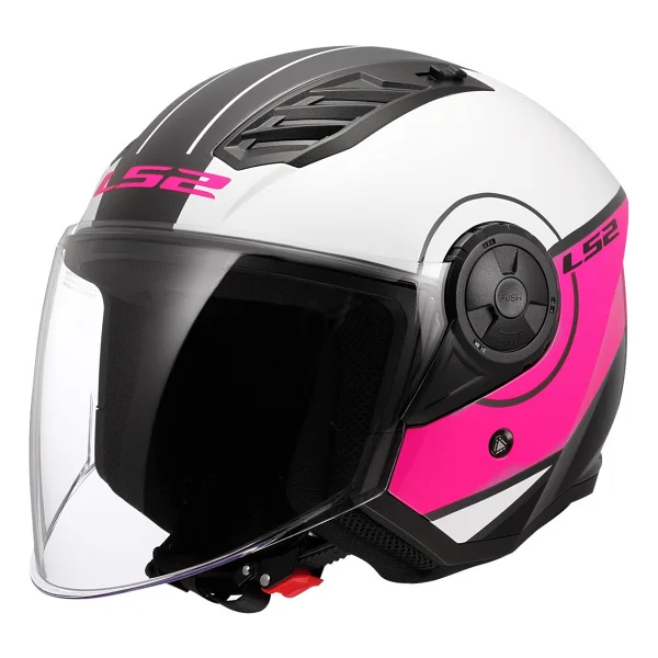 Ls2 Airflow 2 Cover Beyaz Pembe Açık Motor Kaskı - Görsel 8