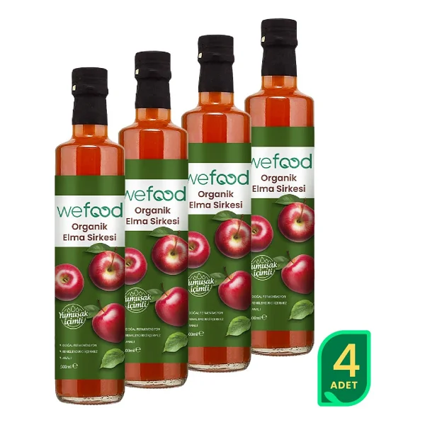 Wefood Organik Elma Sirkesi 500 Ml 4'lü - Görsel 5