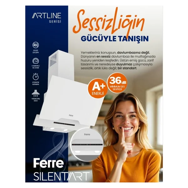 Ferre Fryart Artline Steam Qep64cb - Sc406-Wfa - D064-Sa Beyaz 9 Prog. Dijital Turbo Ankastre Set A+ Enerji Sınıfı - Görsel 5