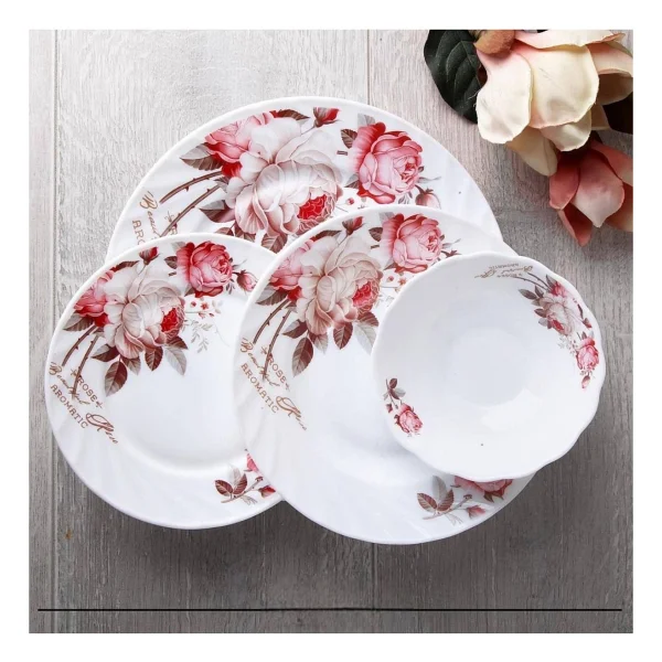 Opal Kase Rose Desen 12.6 Cm 6 Adet - 13 Cm - Görsel 2