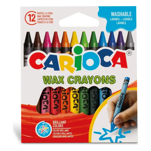 Carioca Wax Yıkanabilir 12'li Pastel Boya - Görsel 6