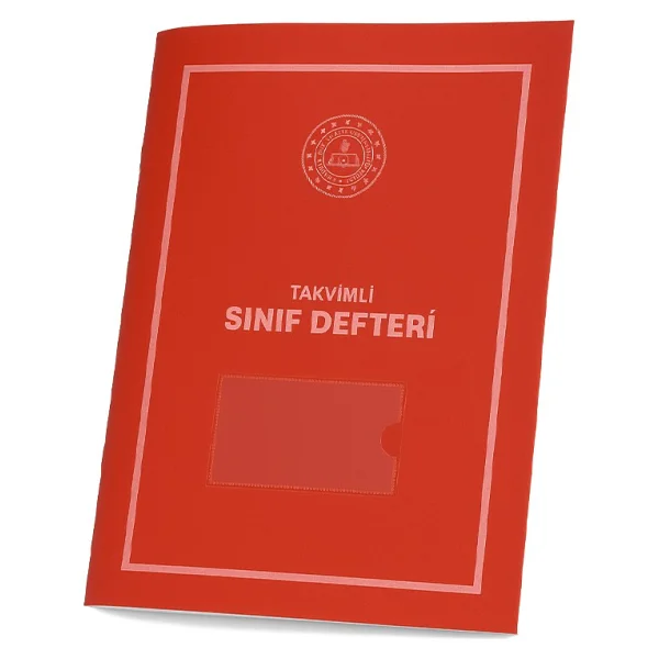 Gülpaş Takvimli Sınıf Defteri Kırmızı Plastik Kapak (İlkokul) 390 - Görsel 2