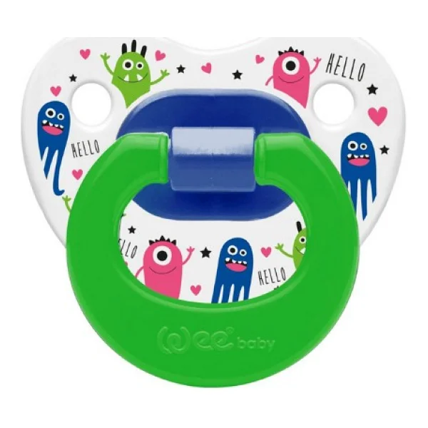 Wee Baby Baby Desenli Damaklı Emzik 0-6ay - Yeşil - No:1 - Görsel 6