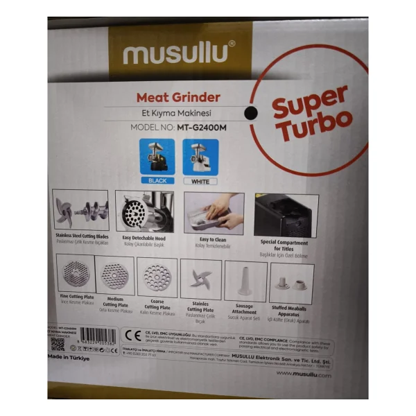 Musullu Mt-G2400m 2400 W Kıyma Makinesi - Görsel 3