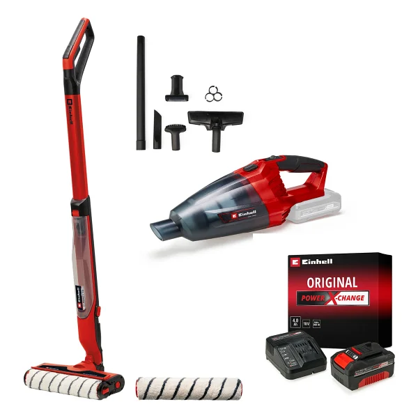Einhell Cleanexxo + Te-Vc 18 Li - Temizlik Seti (4,0 Ah Akü Ve Şarj Cihazı Ve Cleanexxo Yedek Mop Dahildir) - Görsel 9