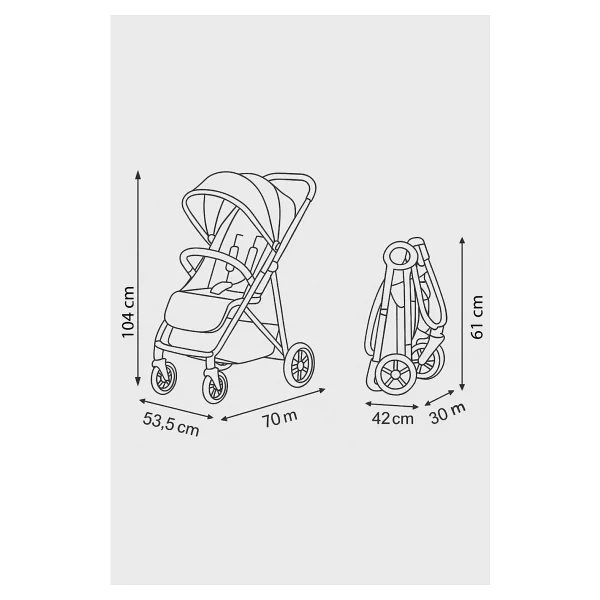 Baby Care Tripper Kabin Tipi Bebek Arabası - Görsel 5
