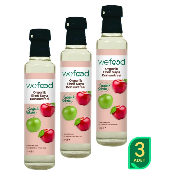 Wefood Organik Elma Suyu Konsantresi 340 Gr 3'lü - Görsel 2
