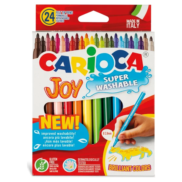 Carioca Joy Süper Yıkanabilir 24'lü Keçeli Kalem Seti - Görsel 7