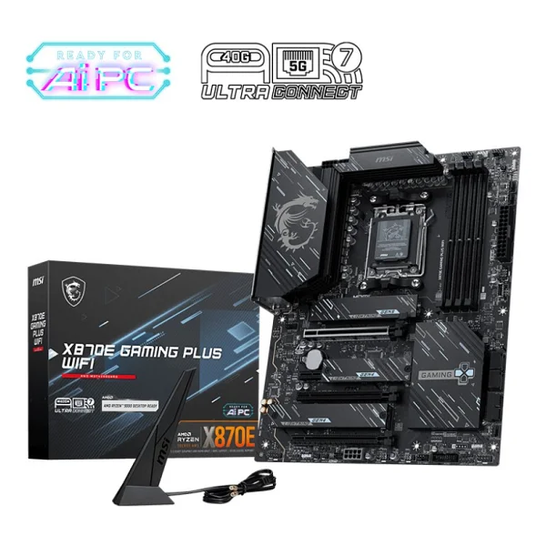 Msı X870e Gaming Plus Wi-Fi AMD Am5 DDR5 Atx Anakart - Görsel 5