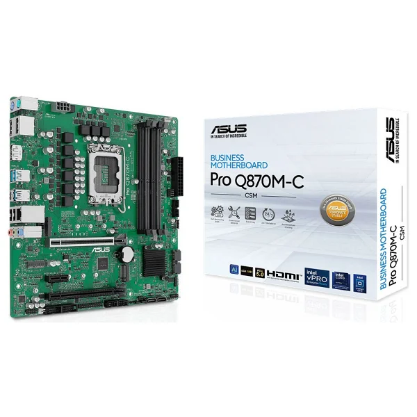 Asus Pro Q870m-C-Csm Intel Lga1851 DDR5 Micro Atx Anakart - Görsel 2