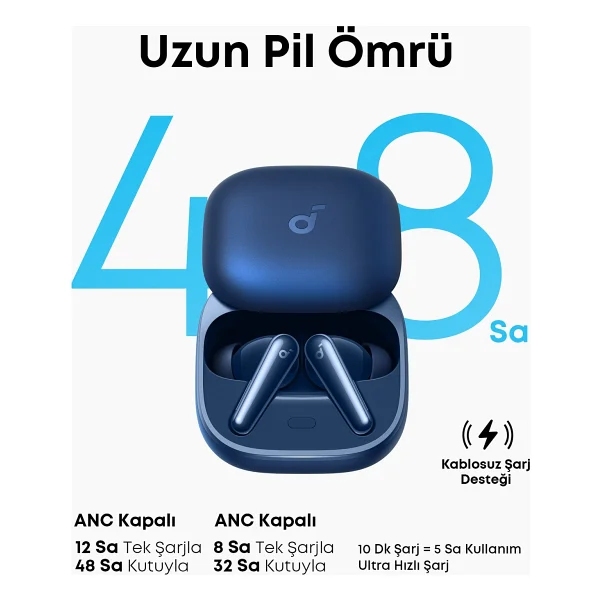 Anker Soundcore Liberty 5 ANC TWS Mavi Kulak İçi Bluetooth Kulaklık - Görsel 6