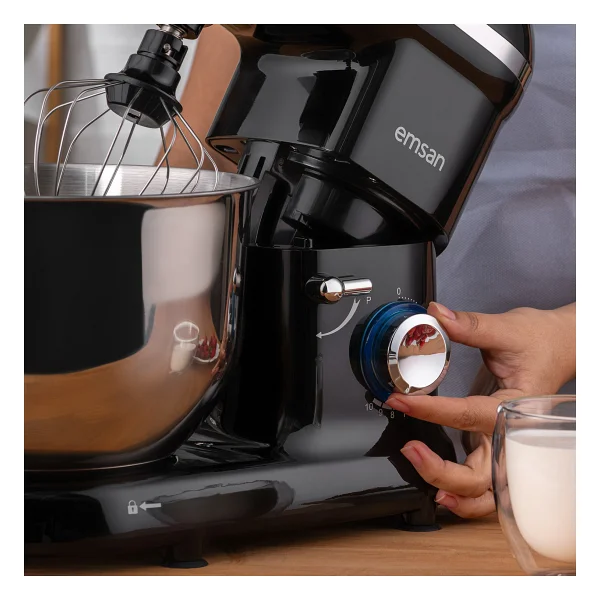 Emsan Bella Gusto Comfort Siyah 1300 W 5.5 Lt Stand Mikser - Görsel 3
