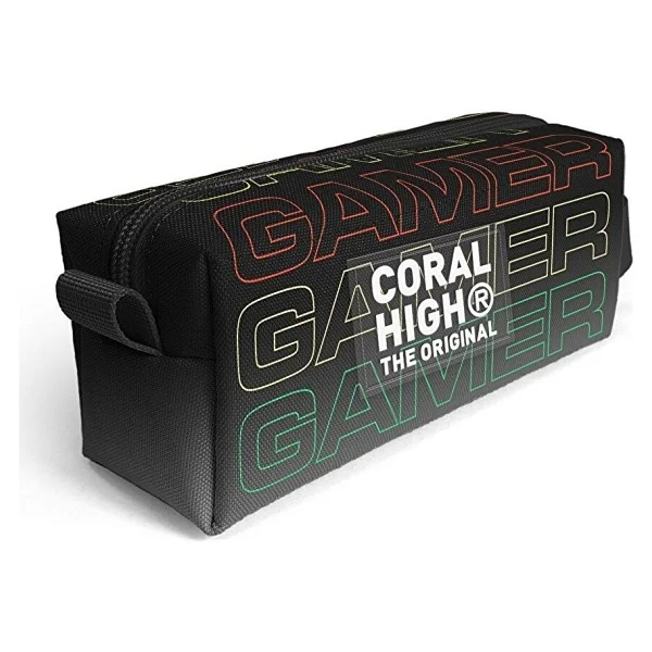 Coral High Siyah Gri Gamer Desenli Erkek Cocuk Isi Yalitimli Beslenme Cantasi Ve Kalemlik Seti - Görsel 3