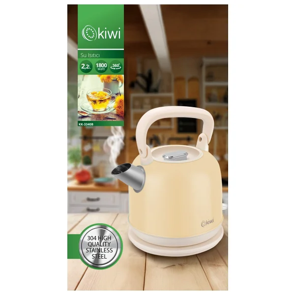 Kiwi Retro Kk-3340 1800 W 2.2 Lt Kettle - Görsel 2