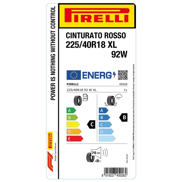 Pirelli Cinturato Rosso 225/40 R18 92W XL Yaz Lastiği - 2025 - Görsel 2