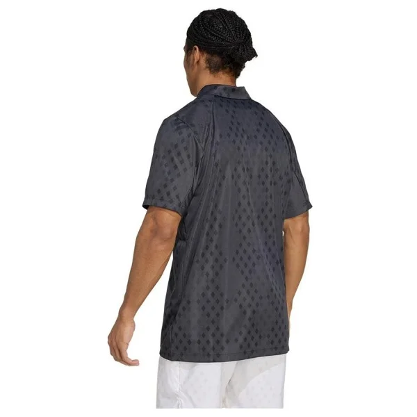 Adidas Performance Jm1205 Club Tennis Climacool Grafik Baskılı Polo Tişört - XL - Gri - Siyah - Görsel 7