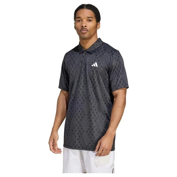 Adidas Performance Jm1205 Club Tennis Climacool Grafik Baskılı Polo Tişört - XL - Gri - Siyah - Görsel 2