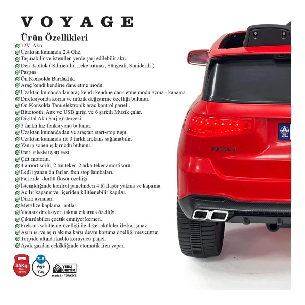 Akar Oyuncak Gt Voyage Volvo 12 V Uzaktan Kumandalı Akülü Araba - Görsel 5