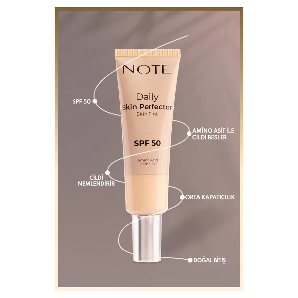 Note Daily Skin Perfector Skin Tint Spf 50 150 30 Ml Krem Fondöten - Görsel 3