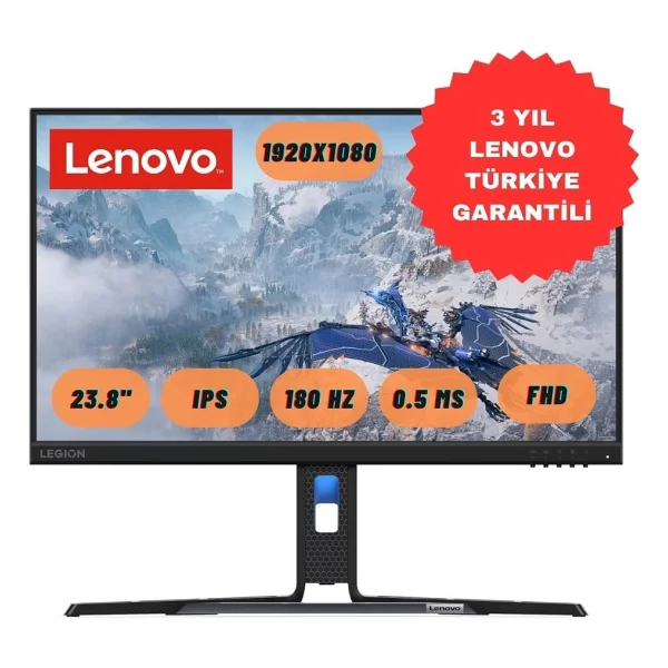 Lenovo Legion R24e 67ccgac4tk 23.8" 0.5 Ms Full HD Pivot Ips 180 Hz Oyuncu Monitörü - Görsel 7